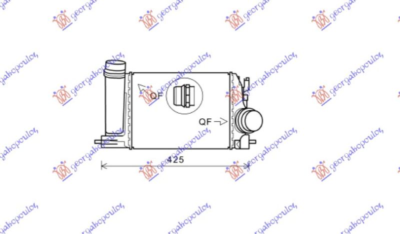 Hladnjak interkulera 1.2 tce - 1.2 tce 115 - 1.2 tce 130 (282X217X62) (VALEO)