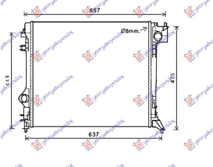 Hladnjak motora 2.0 benzin ručni/auto – 1.5 dci dizel ručni (540X465)