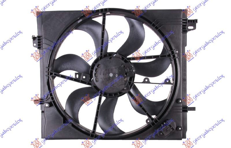 Ventilator hladnjaka komplet svi modeli benzin/dizel manual/auto (OSIM BENZIN 1.2 DIG-T MANUAL)