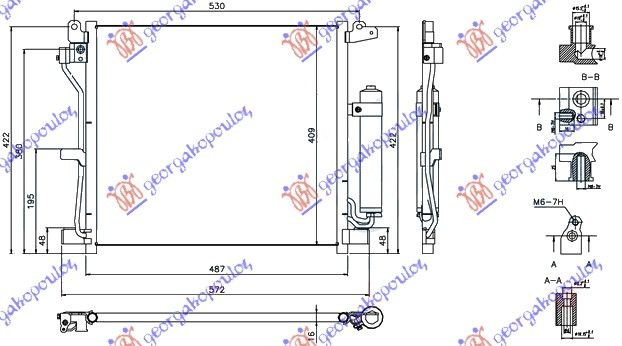 Hladnjak klime 1,5 dci dizel (487×409×16)