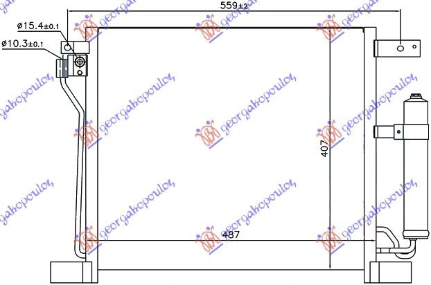 Hladnjak klime 1.6 dic turbo benzin (485×400×16)