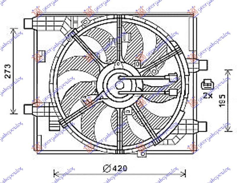 Ventilator hladnjaka komplet 1.6 dig-turbo
