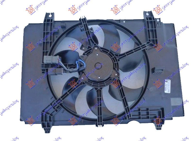 Ventilator hladnjaka komplet 1.6 benzin (SINGLE) (2 PRIKLJUČKA) (2+2 PIN) (380 MM)