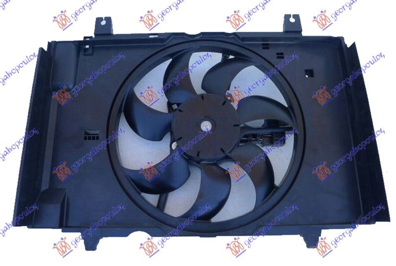 Ventilator hladnjaka komplet 1.6 benzin (SINGLE) (2 PRIKLJUČKA) (2+2 PIN) (380 MM)