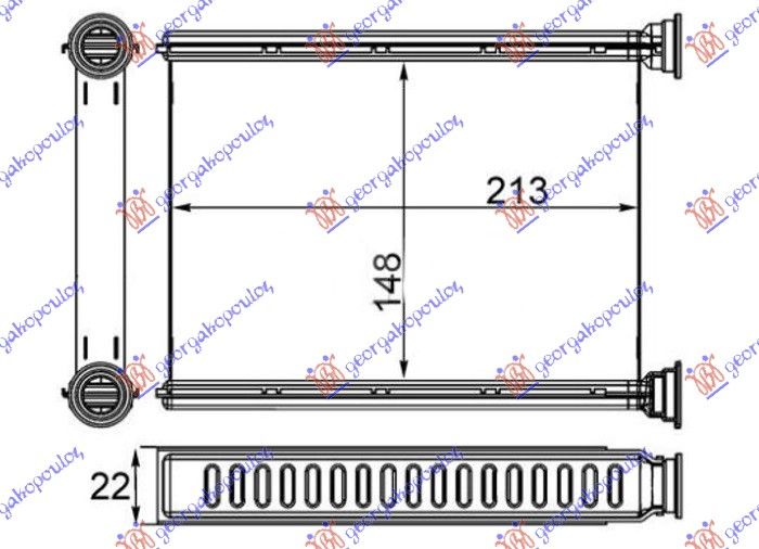 Hladnjak kabine (BR) 1.6 dig turbo (148X215X22)