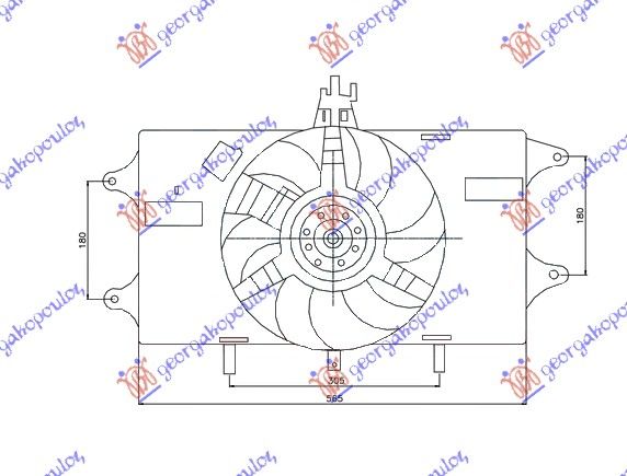 Ventilator hladnjaka komplet (1.2 BENZIN) +a/c