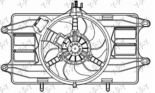 Ventilator hladnjaka komplet (1.9 DIZEL) +a/c