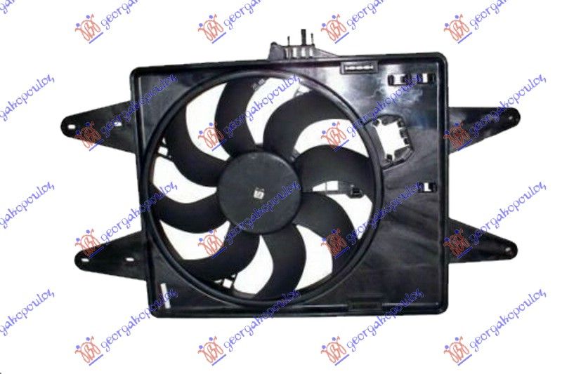 Ventilator hladnjaka komplet (1.2-1.6 BENZIN - 1.9 DIZEL) - a/c
