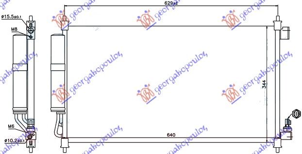 Hladnjak klime 1.6i16v (61×34,2×1,6)