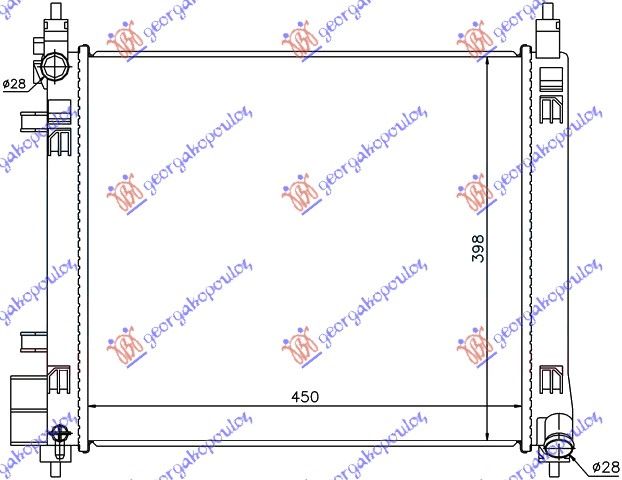 Hladnjak motora 1.2 dig (45X40) ručni/automatik (HR12DDR)
