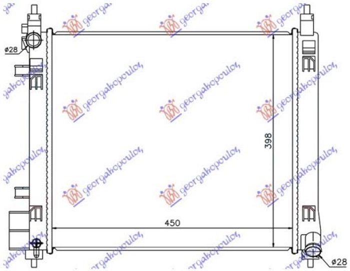 Hladnjak motora 1.2 dig (45X40) ručni/automatik (HR12DDR) (KOYO)