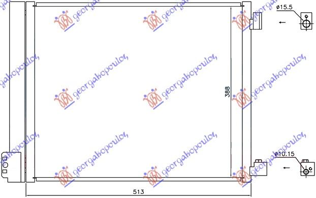 Hladnjak klime 1.2 dig-1.5i16v (51×38) (HR12DDR)