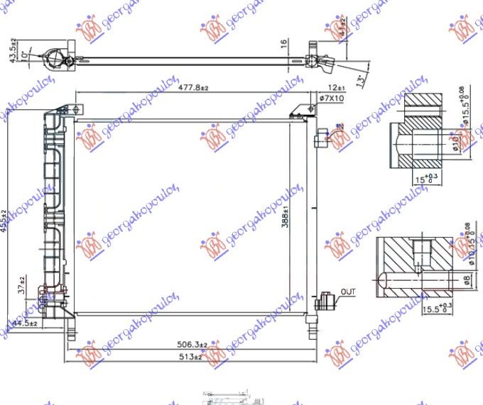 Hladnjak klime 1,2i 12v (51×39) 75ps (HR12DE)