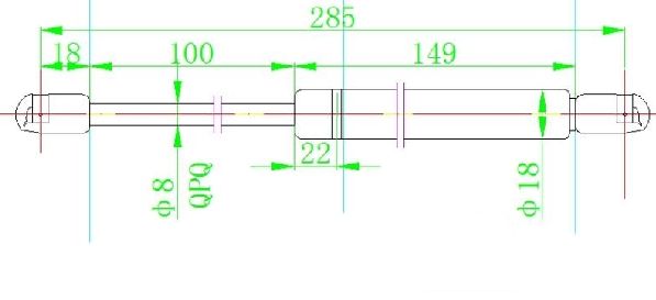 Amortizer gepek vrata 93-97 (285L-580N)