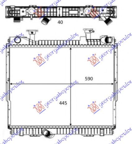 Hladnjak motora 2.5 d dizel (445X570X40)