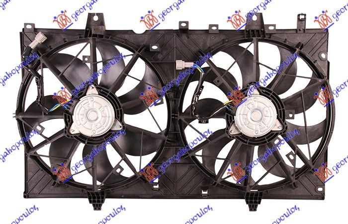 Ventilator hladnjaka komplet dvojni 2.0-2.5 benzin