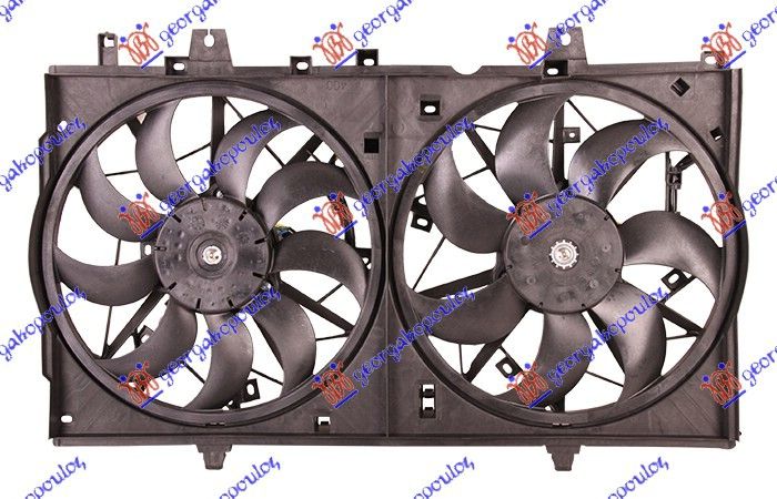 Ventilator hladnjaka komplet dvojni 2.0-2.5 benzin