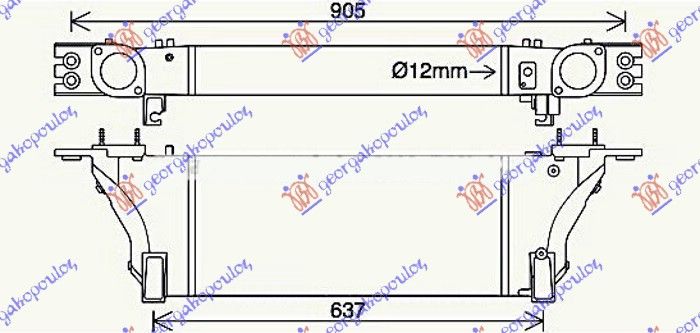 Hladnjak interkulera 3.0 dci dizel (515X225X80)