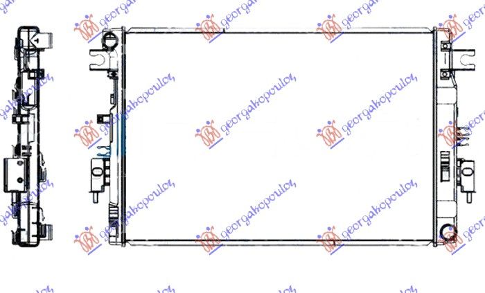 Hladnjak motora 2.3 dci dizel ručni (720X490) (KOYO)