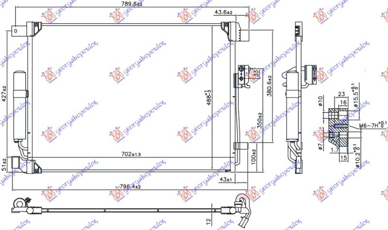 Hladnjak klime 2.3 dci dizel (702×488×12)