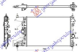 Hladnjak motora 1.6 benzin (58X39) automatik