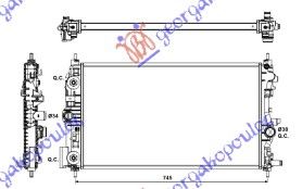 Hladnjak motora 2.0 cdti (68X39) automatik (KOYO)