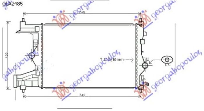 Hladnjak motora 1.4–1.6 turbo benzin ručni (58X39.5) (KOYO)
