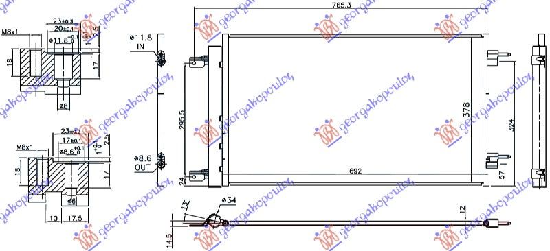 Hladnjak klime 1.4i 16v b14xe (69,2×37,8×1,2)
