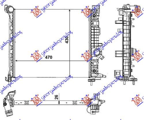Hladnjak motora 1.7 cdti (47X42,8) automatik