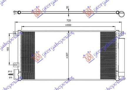 Hladnjak klime 1.4i 16v turbo benzin (65×310×16)