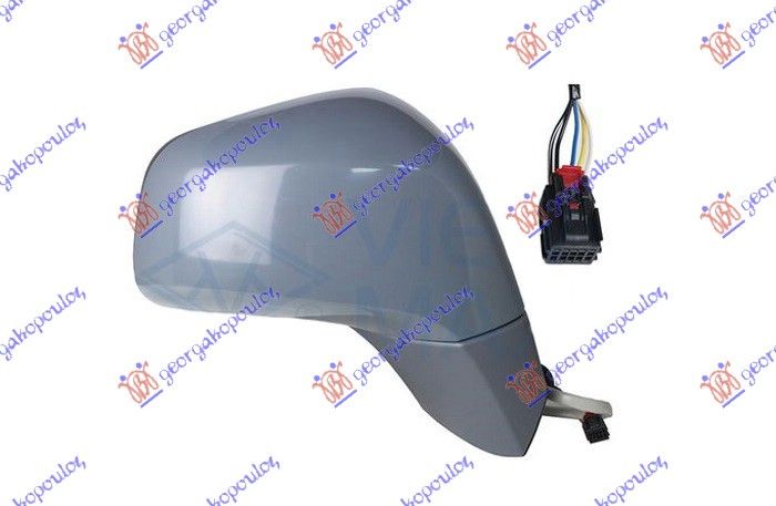Retrovizor električni grijani grundiran (GRUNDIRANA BAZA) 5 pin (A KVALITETA) (KONVEKSNO STAKLO)