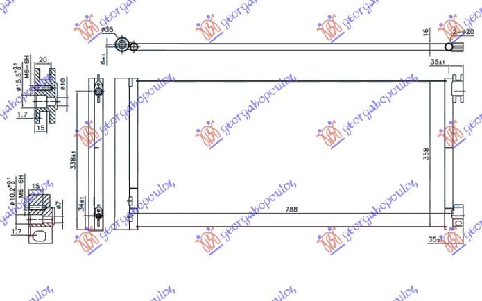 Hladnjak klime 1.6 dci (78,8×35,6×1,6)