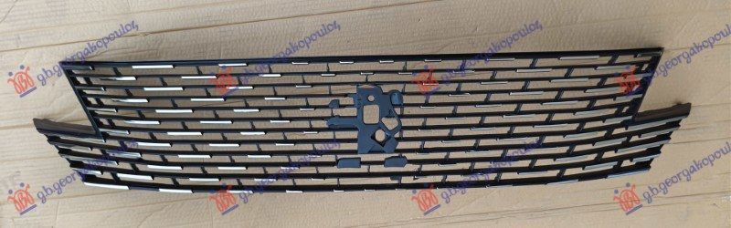 Rešetka crna s letvicama kromirana