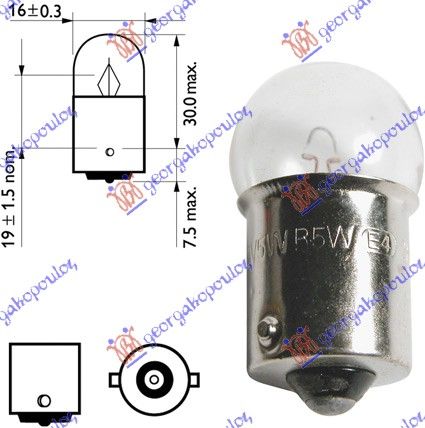 Sijalica r10w 07.250.35 12v tu 2641