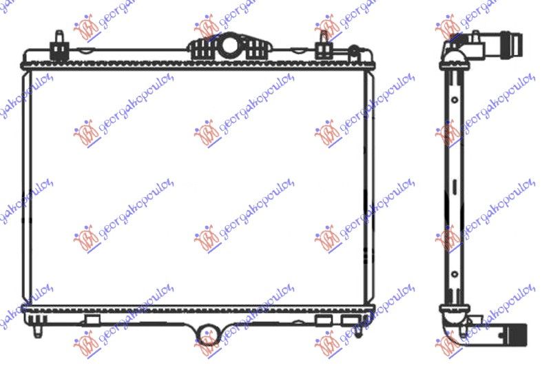 Hladnjak motora 1.6 thp benzin – 1.6 bluehdi dizel (380X540X26)