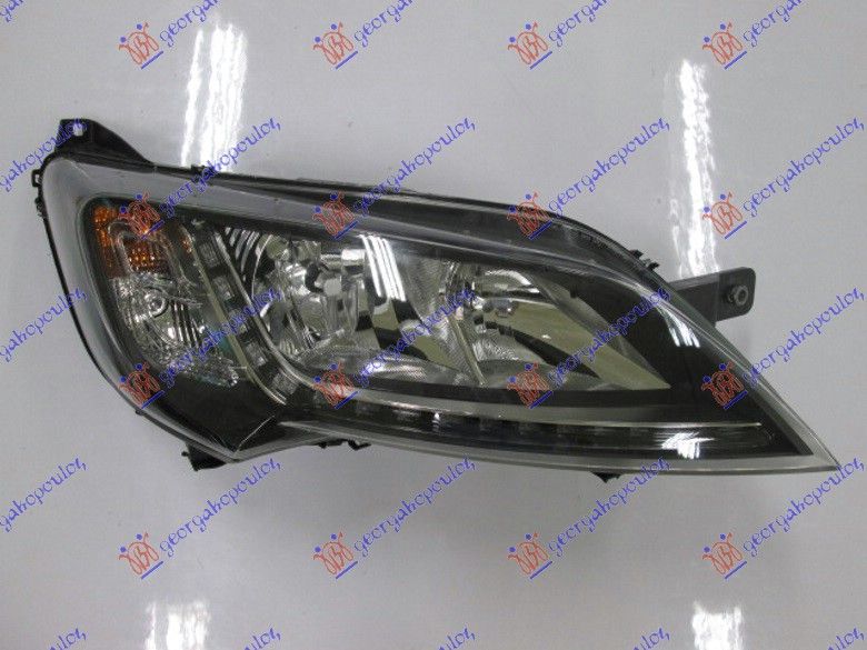 Far električni crni s LED drl (E) (TYC)