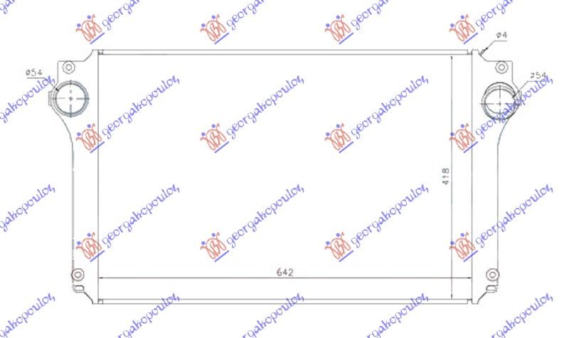 Hladnjak interkulera 2.2 d4d dizel 05- (642X418X26)