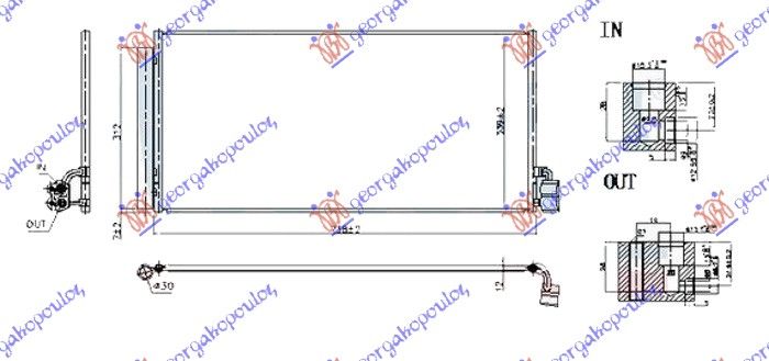 Hladnjak klime 2.9 4s / 4e - 3.0-4.0 turbo benzin / hibrid - 4.0 dizel (738×339×12)