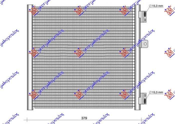 Hladnjak klime 3.8-4.0-4.6 benzin (379×338×16)