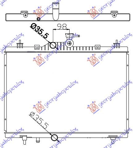 Hladnjak motora 2.0 dci 2.5i 16v (+/-AC) (66X44)