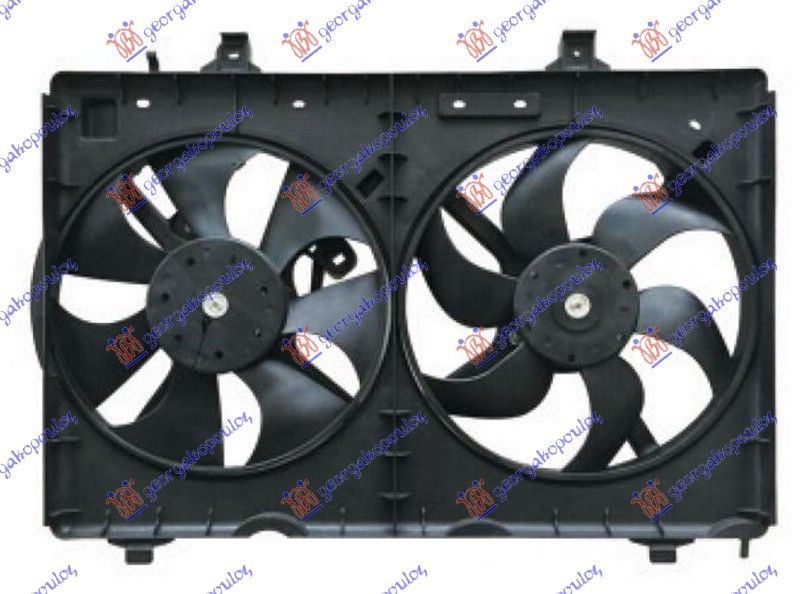 Ventilator hladnjaka komplet dupli benzin-dizel