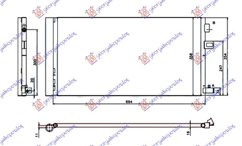 Hladnjak klime 1.6i 16v (MOTOR: H4M) benzin (650×350)