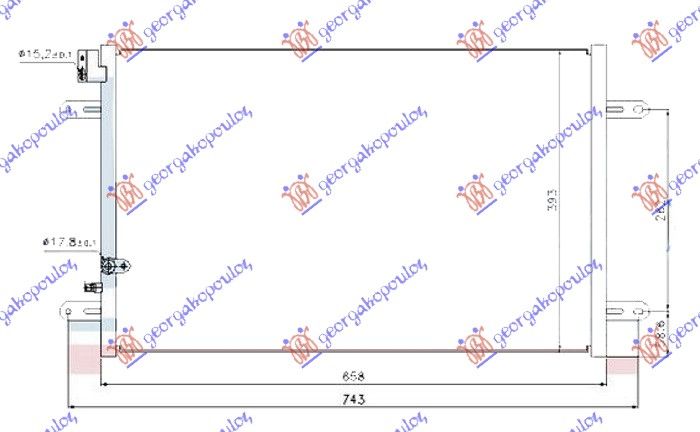 Hladnjak klime 3.0 tfsi-3.2-4.2 fsi-5.2 (S6) benzin - 2.7-3.0 tdi dizel (658×393×16)