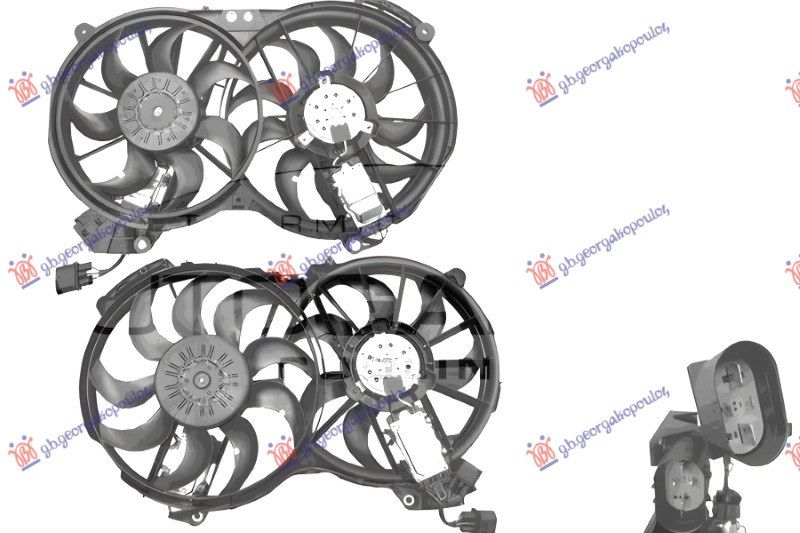 Ventilator hladnjaka komplet (DUPLI) 2.7-3.0 dizel