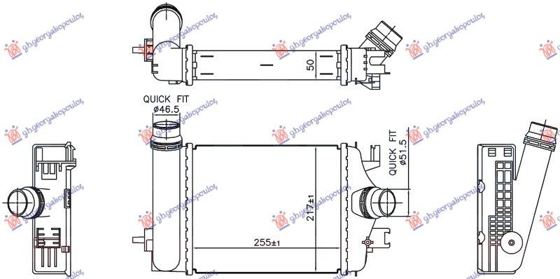 Hladnjak interkulera 1.0 tce (255X217X50)