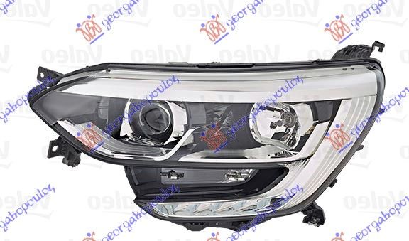Far električni  (H7/H7) krom (ŽMIGAVAC)(LED DNEVNO SVJETLO) (VALEO)