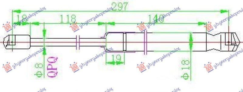 Amortizer gepeka (299L-670N)