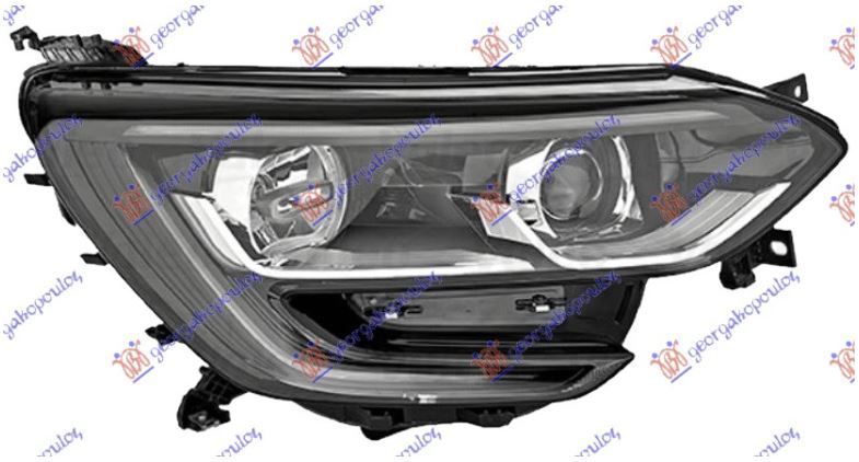 Far električni (H7/H7) crni s LED drl (E) (TYC)