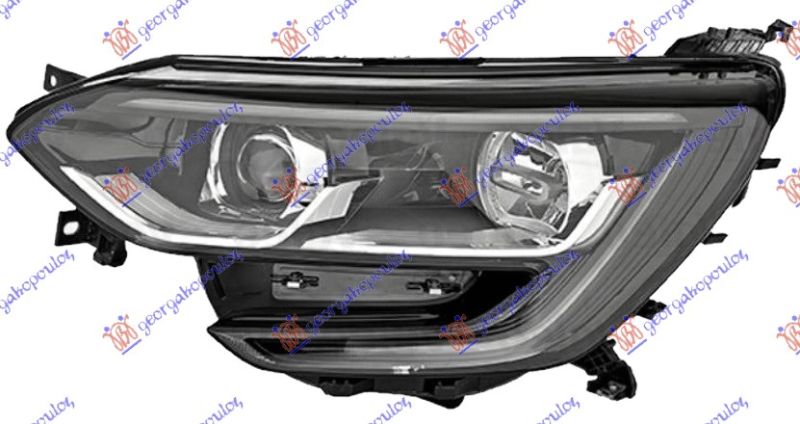 Far električni  (H7/H7) crni (ŽMIGAVAC)(LED DNEVNO SVJETLO) (VALEO)