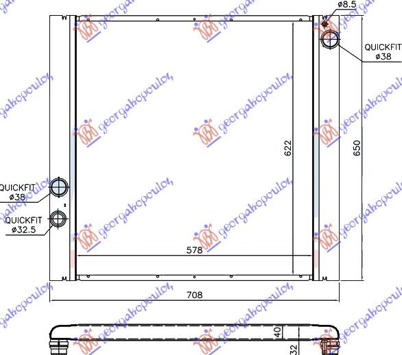 Hladnjak motora 4.2 supercharged – 4.4i benzin automatski (580X620)